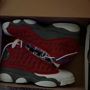 Air Jordan 13 Retro Red and White Sneakers